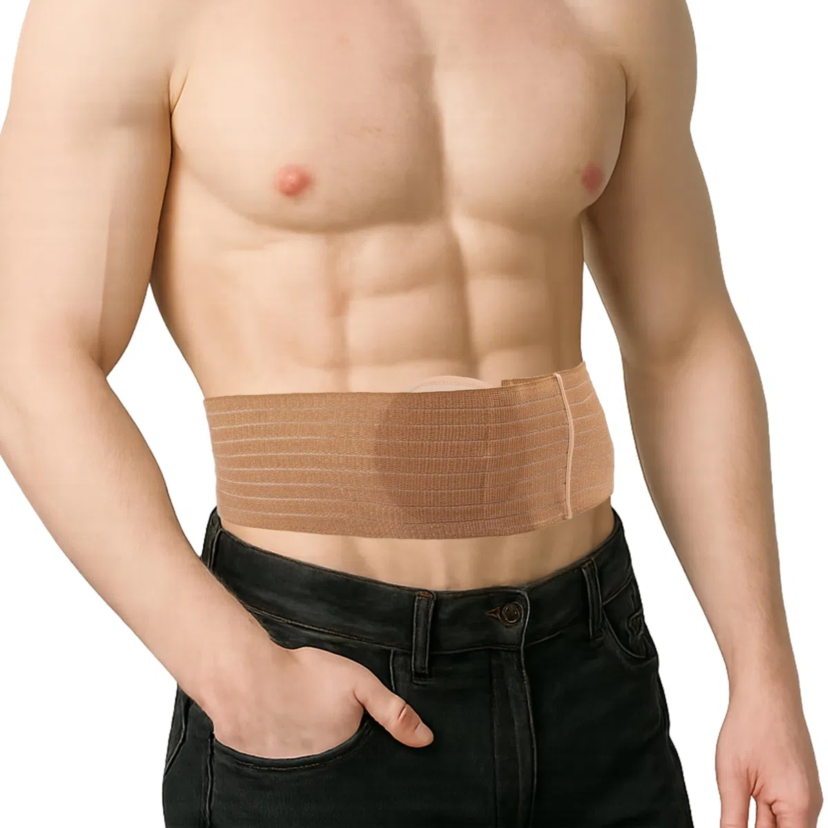 NabelbruchBandage für bauchbinde nach op, nabelhernie gürtel herren - nabelhernie gürtel herren: Nabel Inzisional, Epigastric (XL)