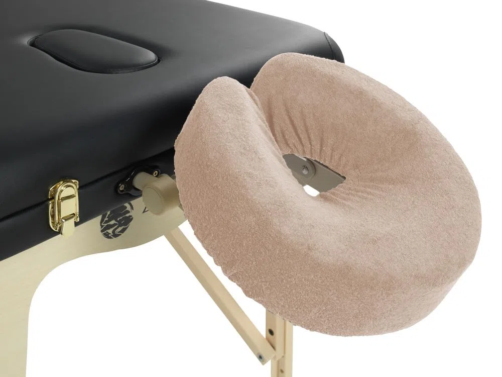 2X Kopfstützen-Bezug für Massageliegen aus Frotteestoff | Spannbezug für Kopfpolster bei Kosmetik- & Therapieliegen | Massage-Zubehör