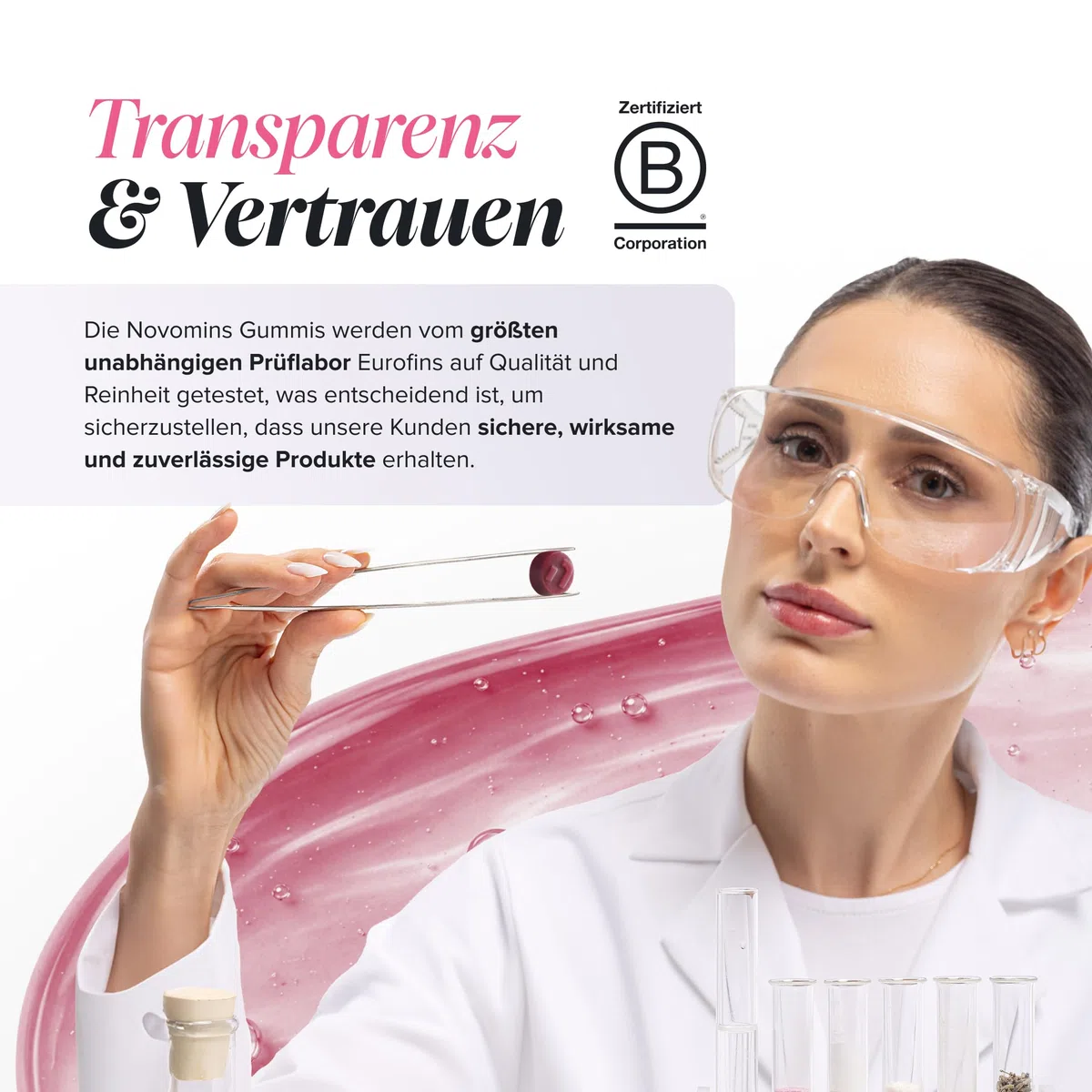 De-Blo Gummies – Verdauungsenzyme Supplement mit Bromelain, Inulin, Pfefferminze, Ingwer & Probiotika für die Darmgesundheit, Apfelessig – Glutenfrei & Vegan – 60 Gummis – Novomins