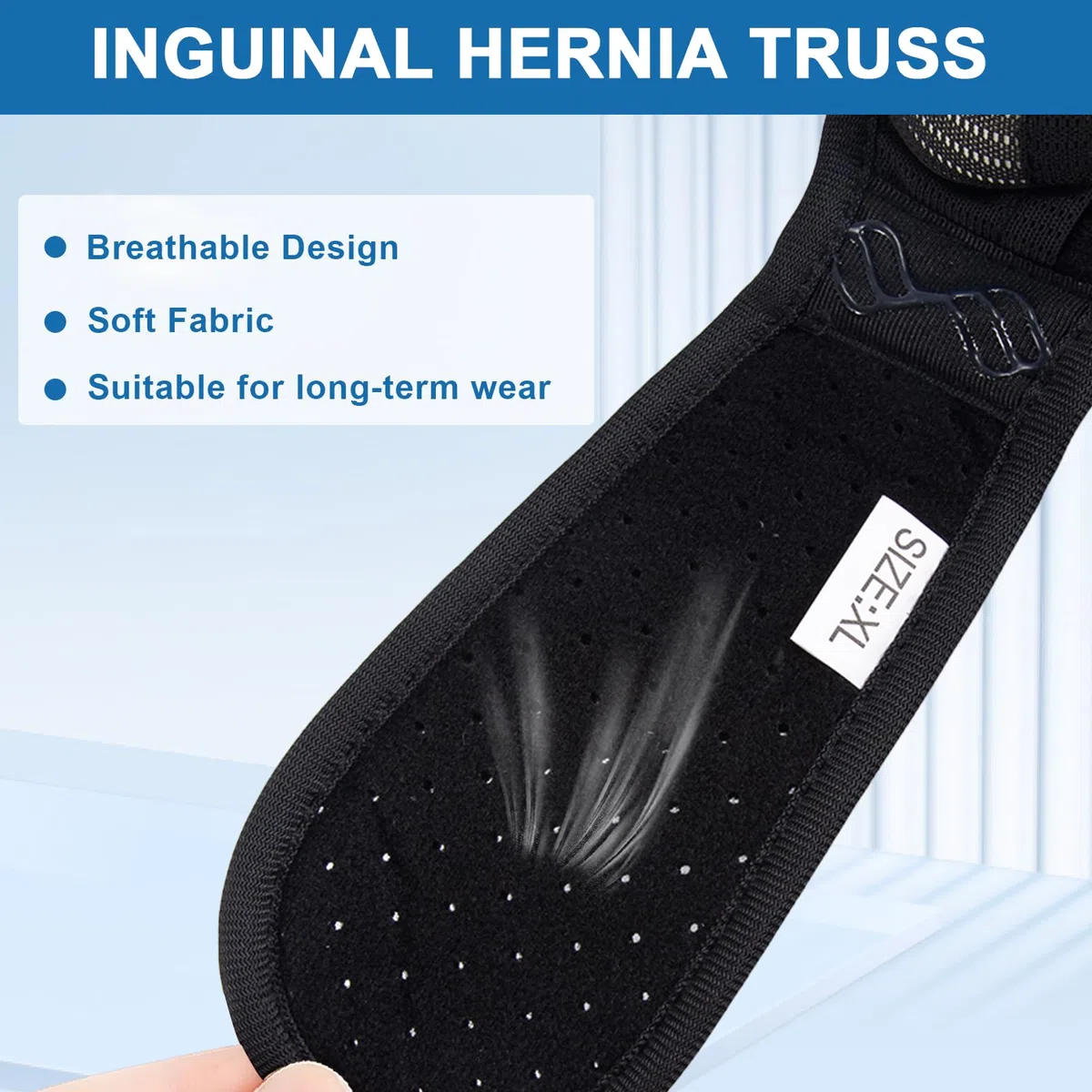 Leistenbruchgürtel Für Männer, Verstellbarer Leistenbruch Slip Herren, Bruchband Leistenbruch Mit 2 Abnehmbaren Kompressions Polster, Herniengürtel Zur Linderung Von Schmerzen Bei Leistenbrüchen, L