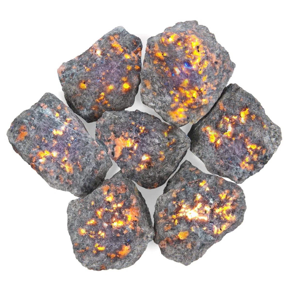 500 Gramm Rohe Yooperlite Steine – Natürliche UV-reaktive Fluoreszierende Mineralsteine für Dekoration, Sammlung & Display