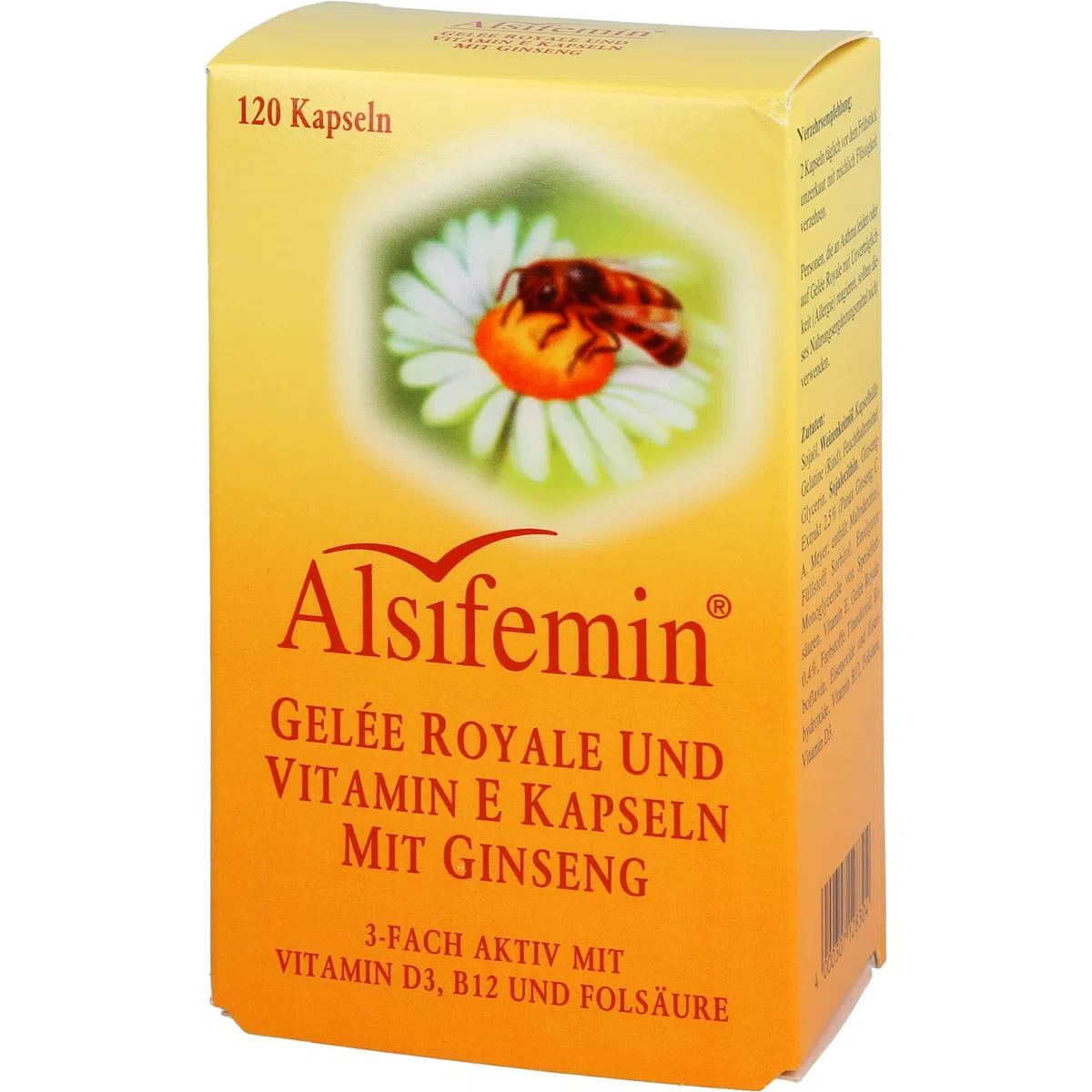 Alsifemin Gelée Royale und Vitamin E Kapseln mit Ginseng, 120 St. Kapseln