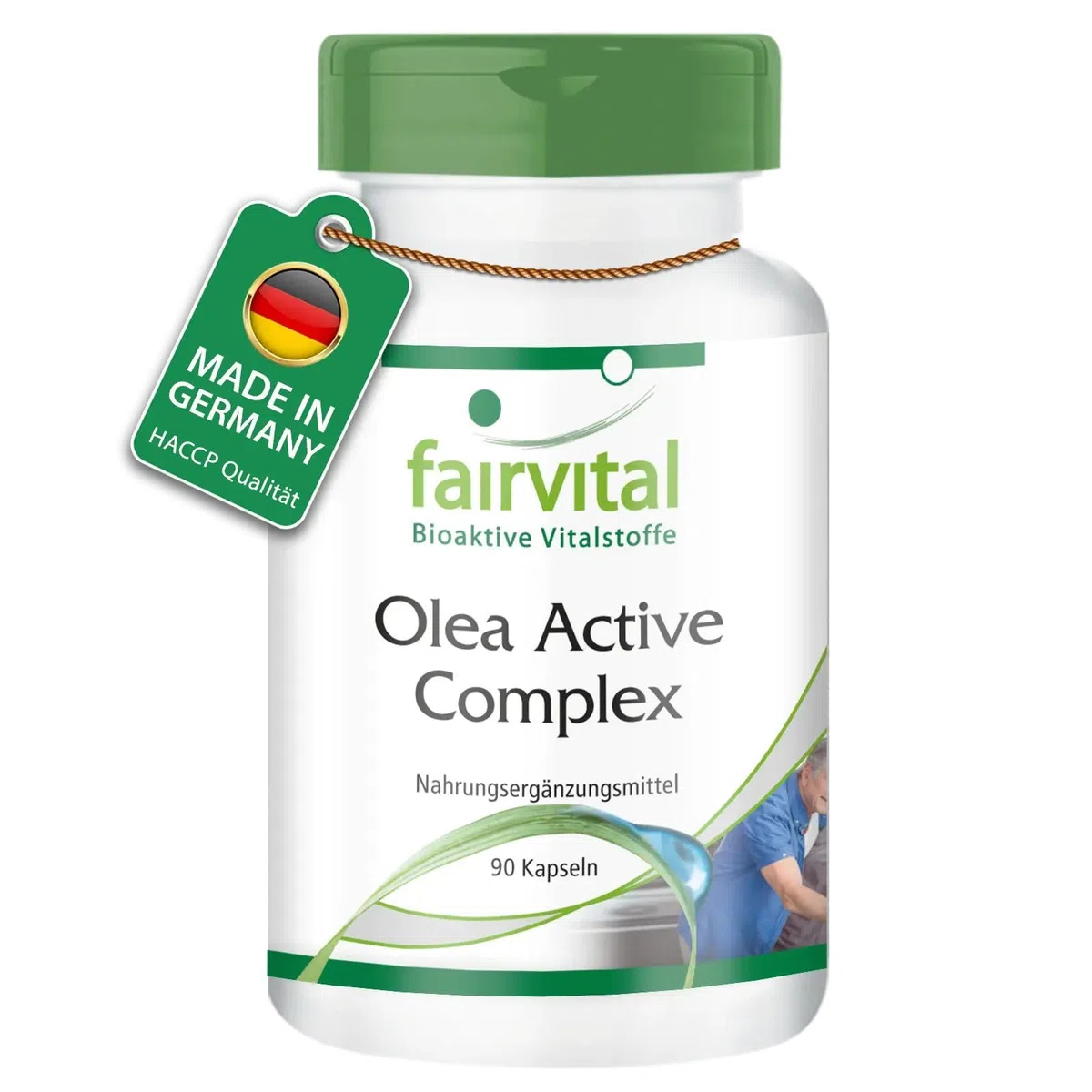 fairvital Olea Active Complex, 90 Kapseln, VEGAN, Kombination aus B-Vitaminen, Folsäure, Olivenblatt, Schisandra, Granatapfel und OPC