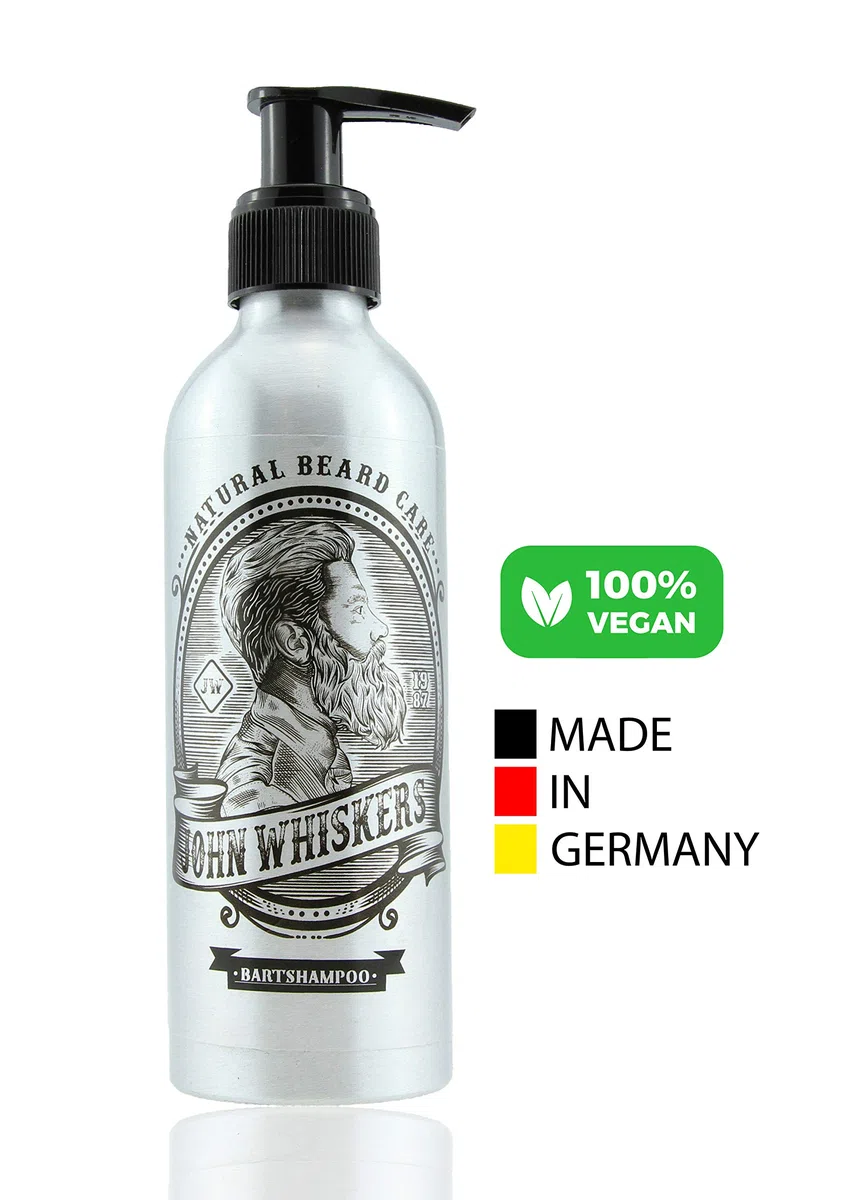 John Whiskers Bartshampoo - Made in Germany – 2in1 Bartseife mit unvergleichbarem Duft – Vegan & ohne Silikone - für einen geschmeidigen und reinen Bart