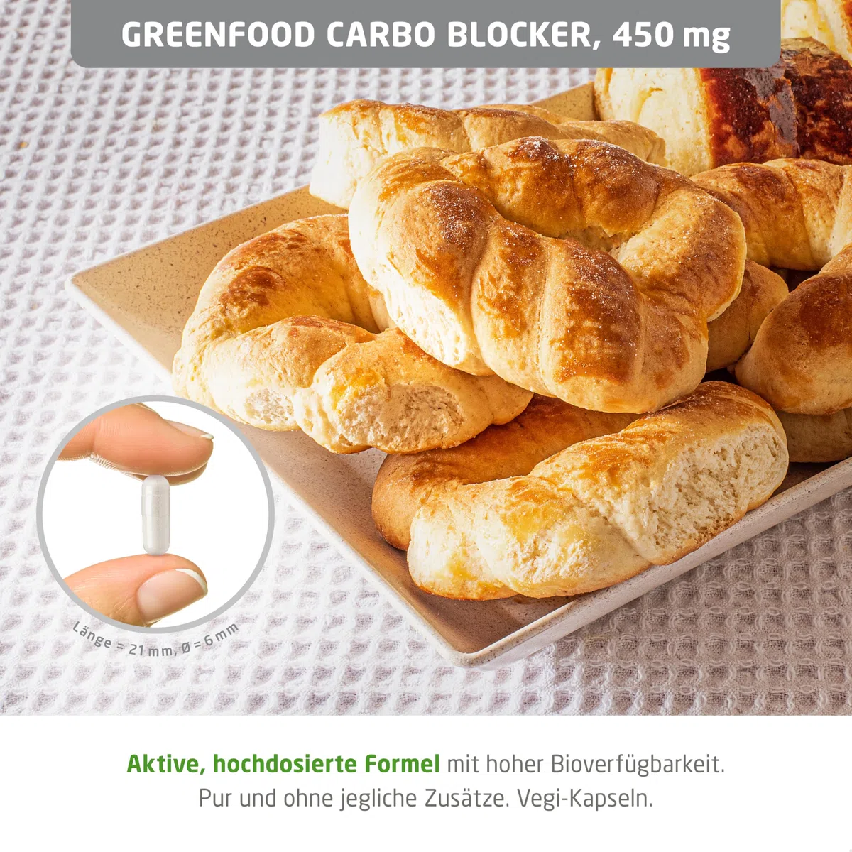 Carbo Blocker, hochdosiert, 450mg - 120 Kapseln, vegan. White Kidney Extrakt (10:1), hoch konzentriert - reich an natürlichem Phaseolin. OHNE künstliche Zusätze - laborgeprüft. Von Greenfood.