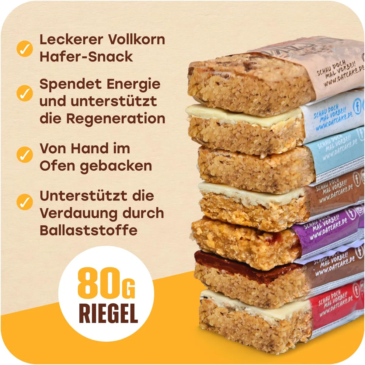 ALL STARS Oatcake Hafer-Riegel (Mix-Box, 12 x 80g) – Energy-Riegel mit Haferflocken & hochwertigen Kohlenhydraten – gebackener Oat Bar - soft & sättigend - idealer Mahlzeitenersatz