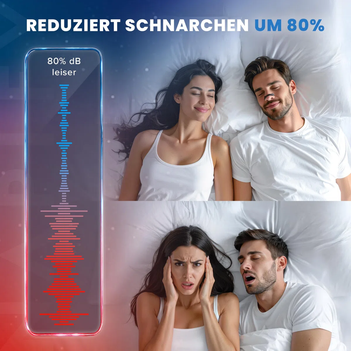 Nasenpflaster Magnet (32 Tage) – Nasenpflaster Magnetisch gegen Schnarchen – Starker Kleber aus Deutschland – für freies Atmen, Sport-Performance & mehr Fokus Anti Schnarch Schnarchstopper