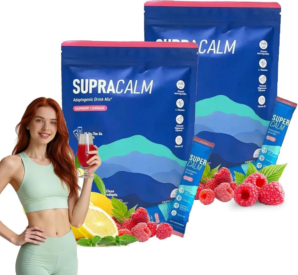 Cortisol Cocktail Pulver: Cortisol senken Pulver zum Abnehmen | 20 Stück Supercalm Cortisol Pulvers für Stressreduktion - bessere Konzentration & erholsamen Schlaf - für Männer und Frauen