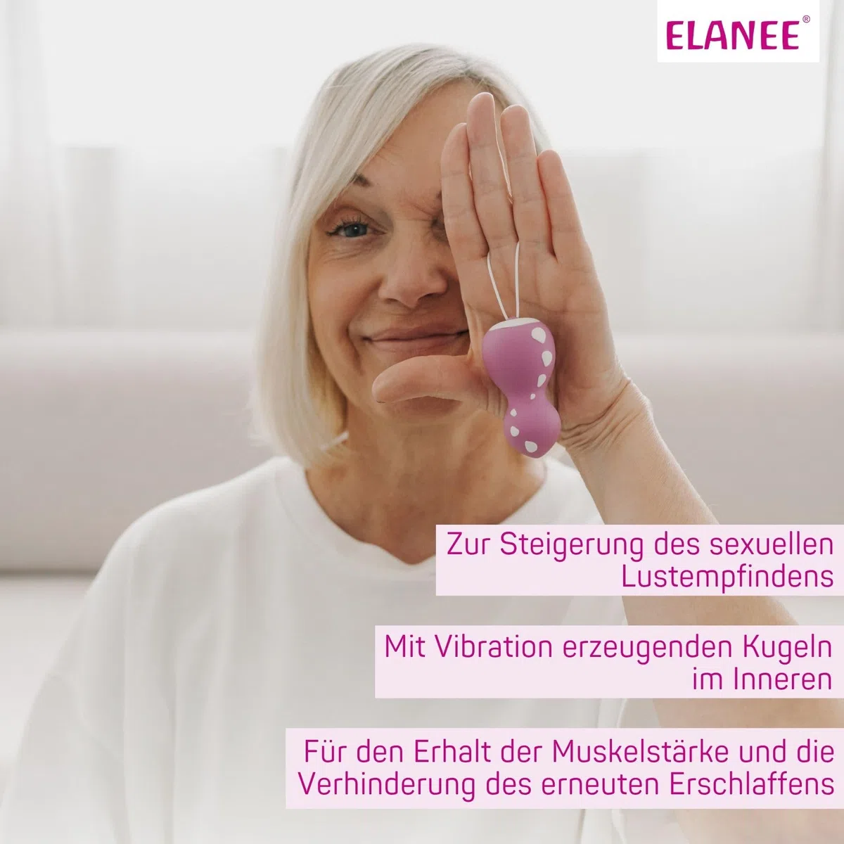 ELANEE Beckenboden-Trainingshilfe Phase II zum dauerhaften Beckenbodentraining durch passive Stimulation der Beckenbodenmuskulatur (705-00), 1 Stück (1er Pack)