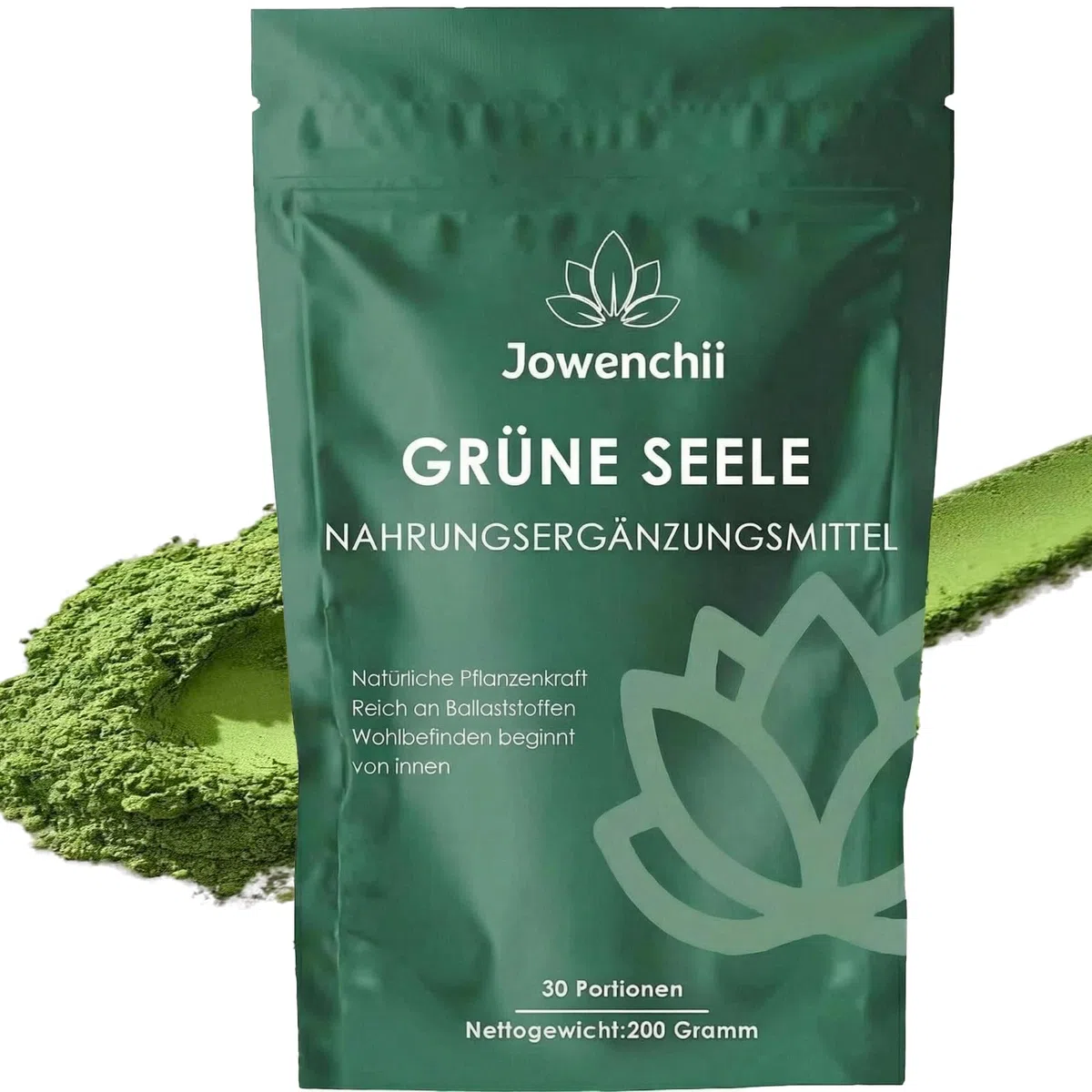 Grüne Entgiftungspulver, 200g Superfood Pulver, Greens Pulver helfer, Pflanzenpulver mit Matcha, Gerstengras, Heidelbeeren, Rich in Macronutrients, Micronutrients & Fiber