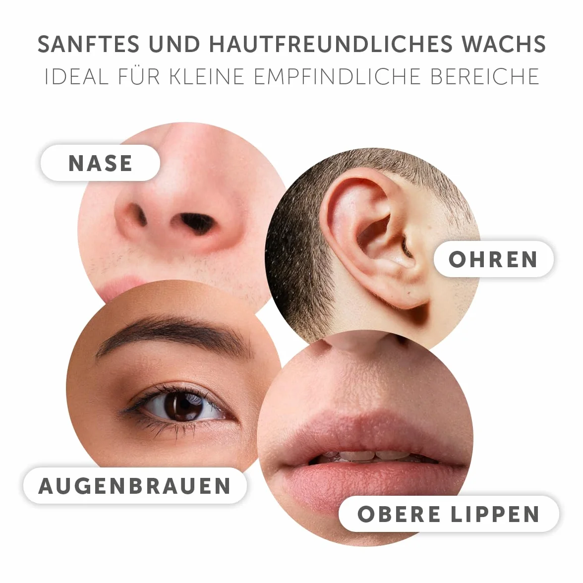 Waxer Mini – Mobiles Waxing Set mit USB-C Anschluss & Etui – Mini Wachserhitzer inkl. 100g Wachsperlen & Applikatoren – Ideal für Nase, Augenbrauen & Gesicht unterwegs
