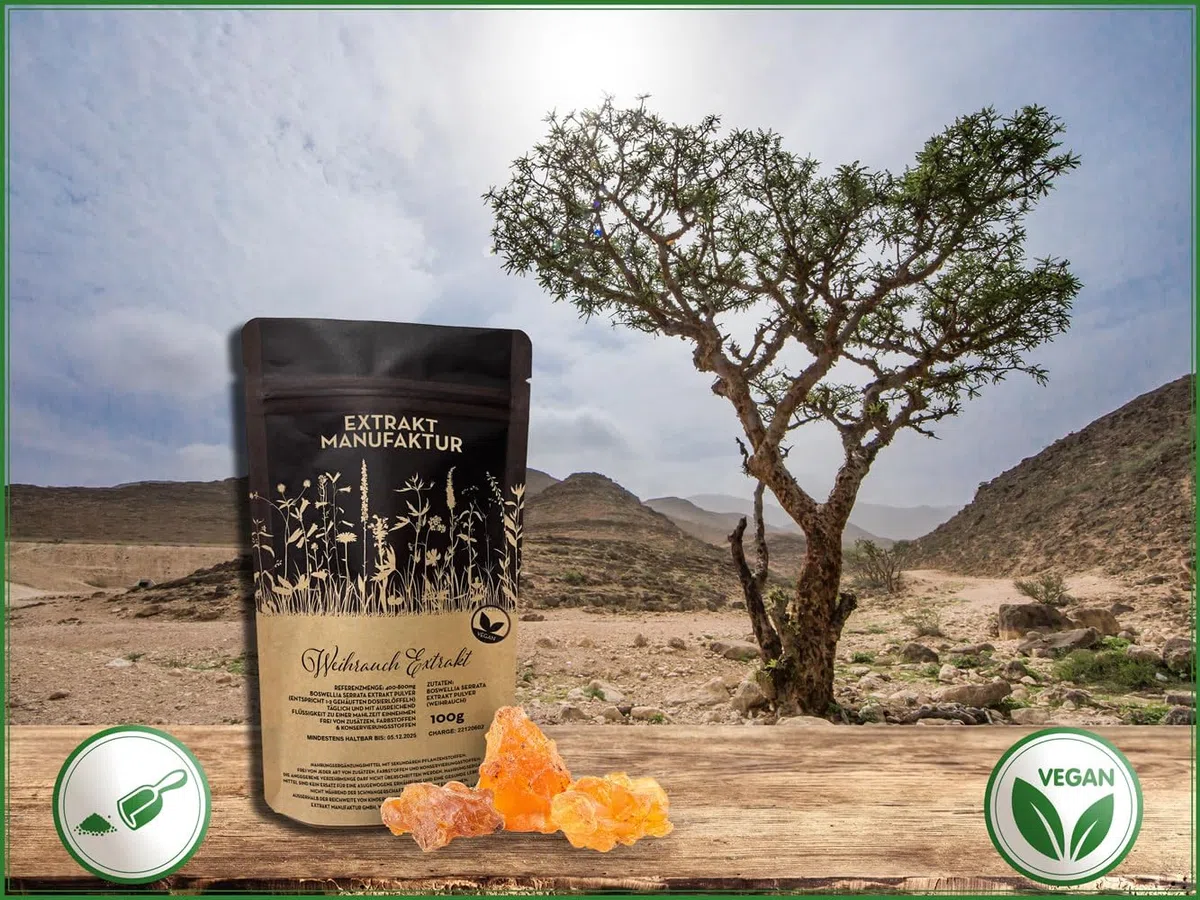 100g Weihrauch Extrakt Pulver – ohne Zusatzstoffe – Boswellia Serrata, hochdosiert naturrein vegan
