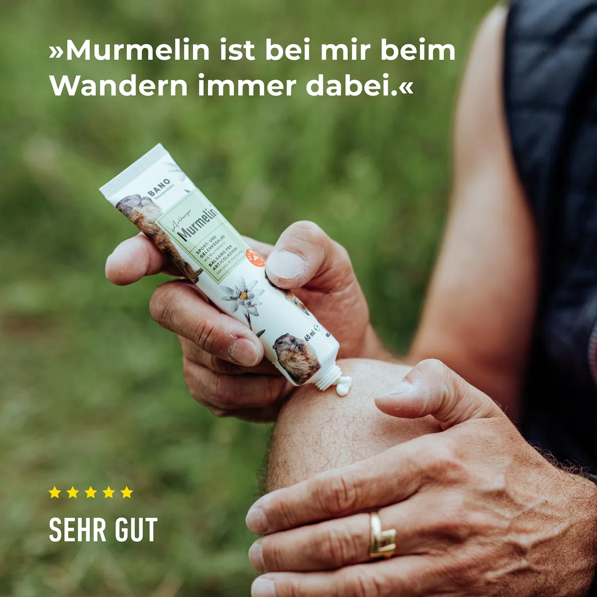 BANO Murmelin Murmeltiersalbe 200 ml | Original Sport- und Gelenksalbe mit Murmeltieröl, Arnika & Menthol |wohltuend bei Verspannungen & nach Sport | Made in Austria