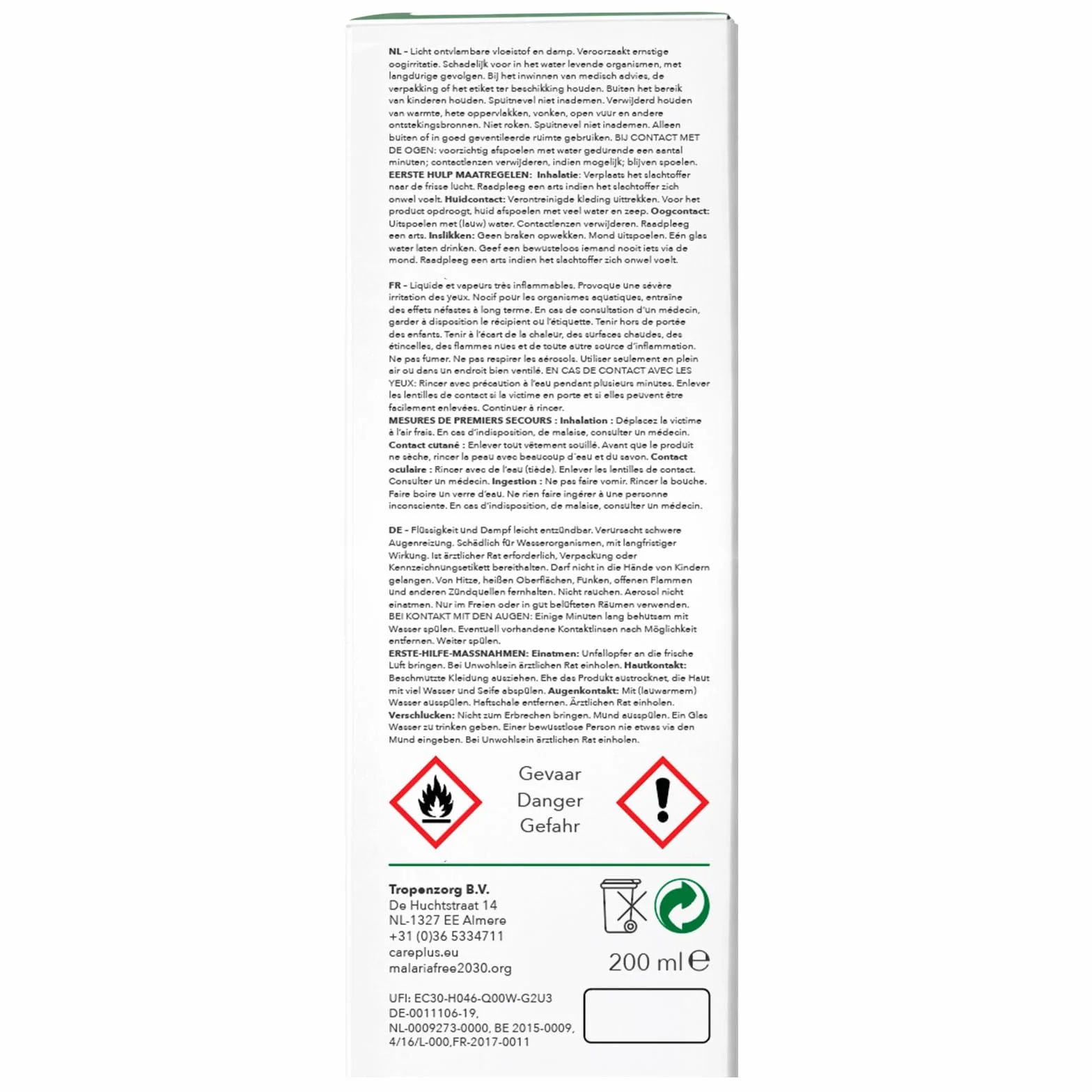 Care Plus Mückenspray DEET 50% 200ml - starkes Mückenschutz DEET 50% Spray für Urlaub und Fernreisen - langanhaltender Insektenschutz mit Mückenspray - bis zu 10 Stunden Schutz vor Mücken