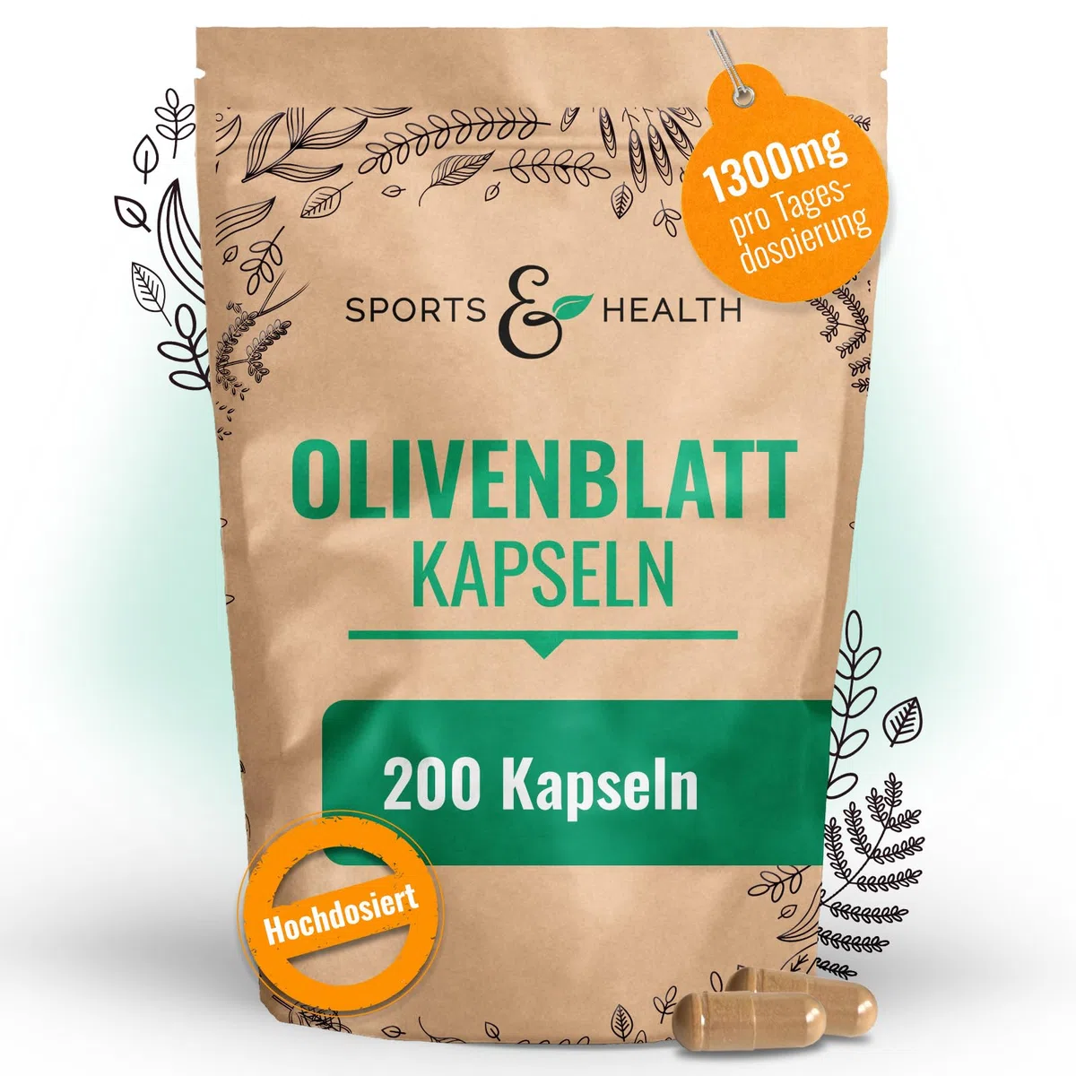 Olivenblattextrakt Kapseln – 200 Olivenblatt Kapseln mit 650mg – olive leaf extract – Olivenblätter