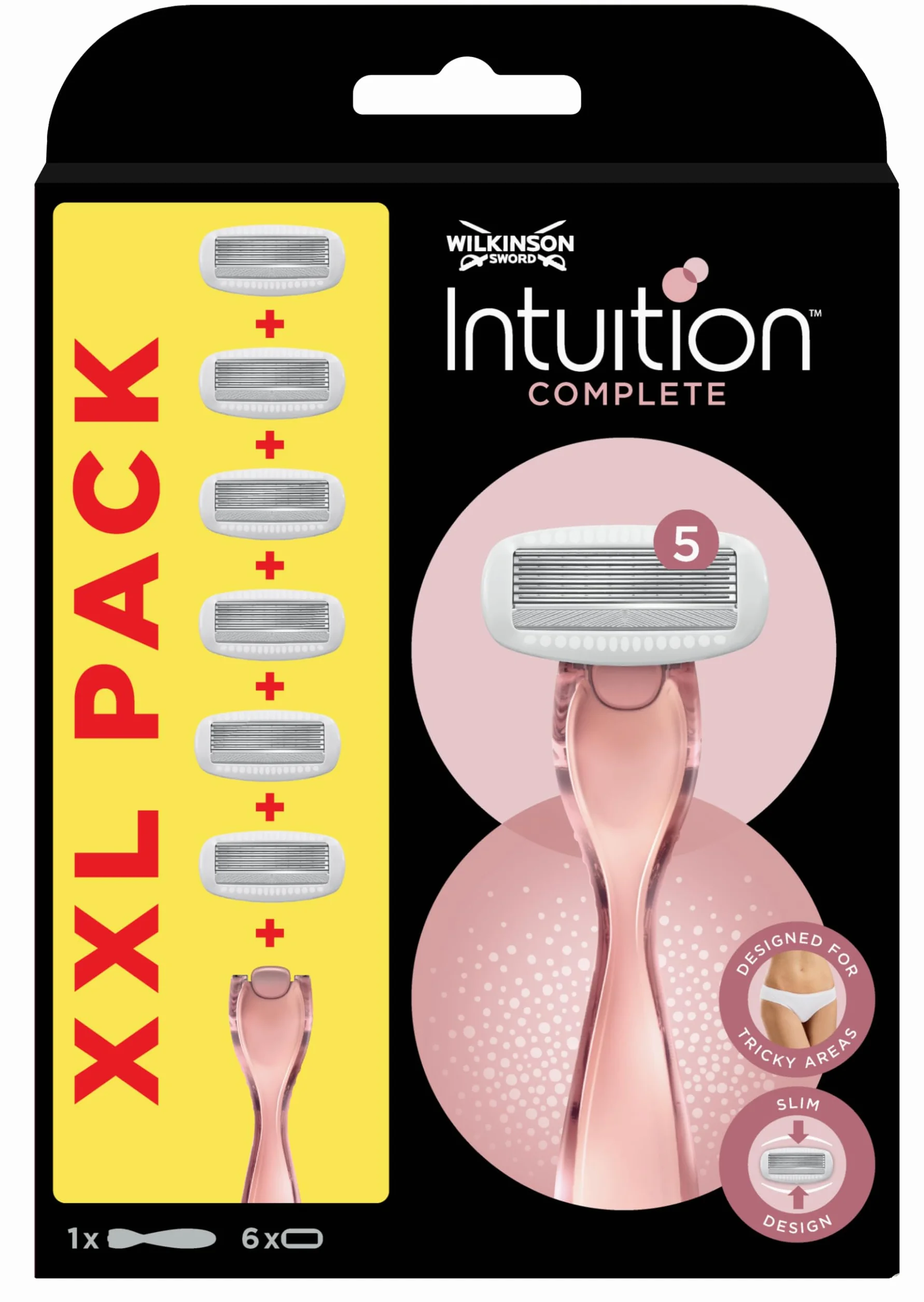 Wilkinson Sword Intuition Complete Rasierklingen für Damen , Skin-Protect-Gel, Rasierer für die alltägliche Pflege