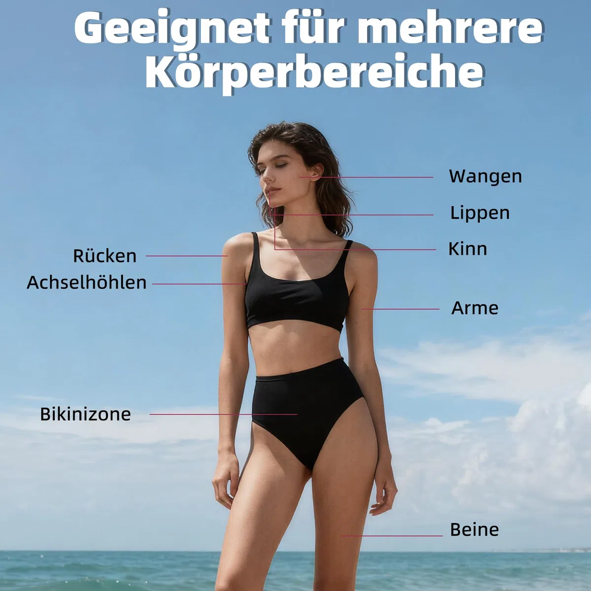 Carehabi Rasierer Damen und Intimrasierer für Frauen 2-in-1 Elektrischer Bikini Trimmer mit Keramikklinge IPX7 Wasserdicht Leiser Damenrasierer Gesichtshaarentferner Typ-C 0.14kg Roségold
