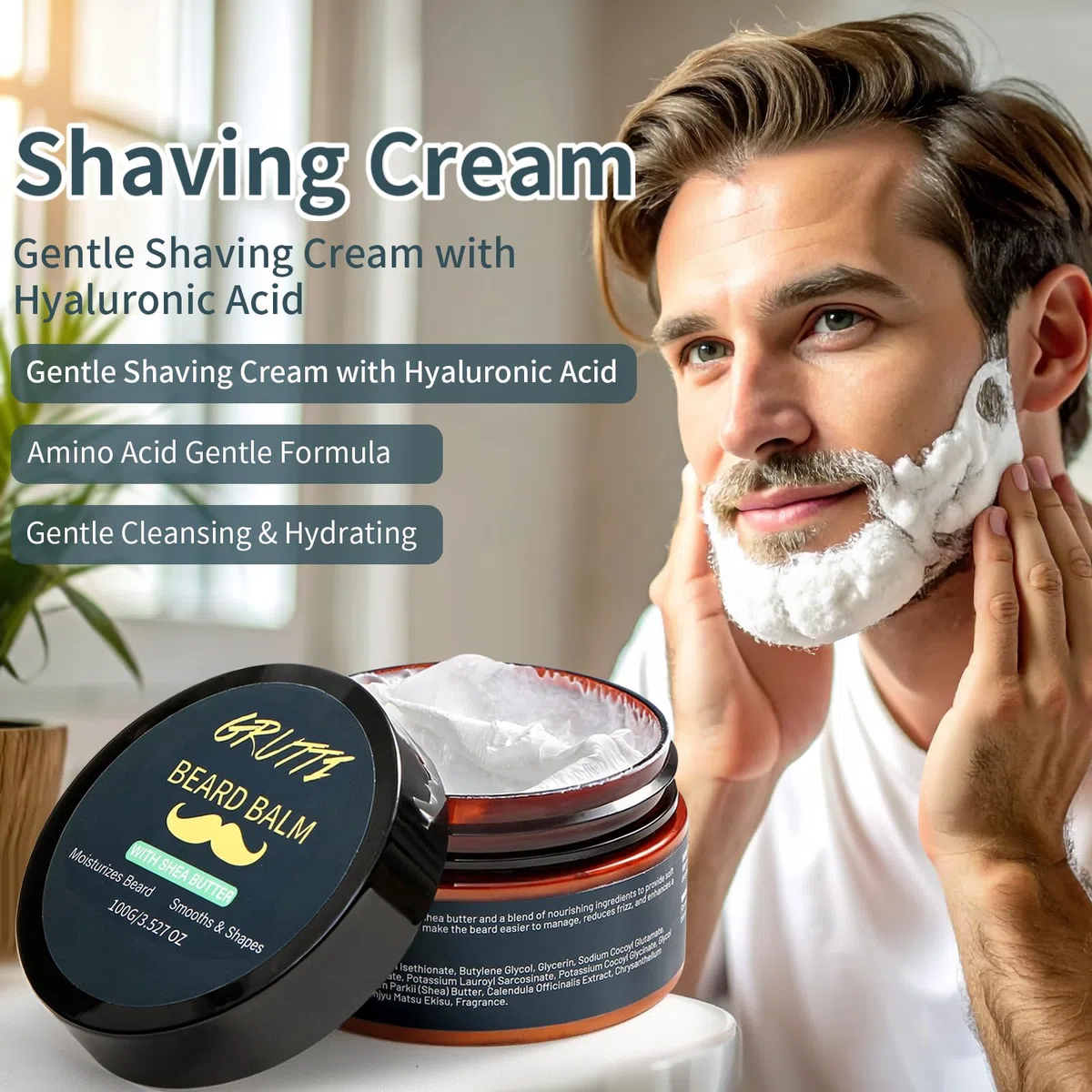 Bartpflege-Set für Herren mit Vorrasuröl, Bartbalsam, After-Shave-Creme, Bartbürste, Kamm, Schere, Stylingkamm, Schal und Aufbewahrungstasche – Geschenkset für Ihn, Papa und Ehemann; Vatertag