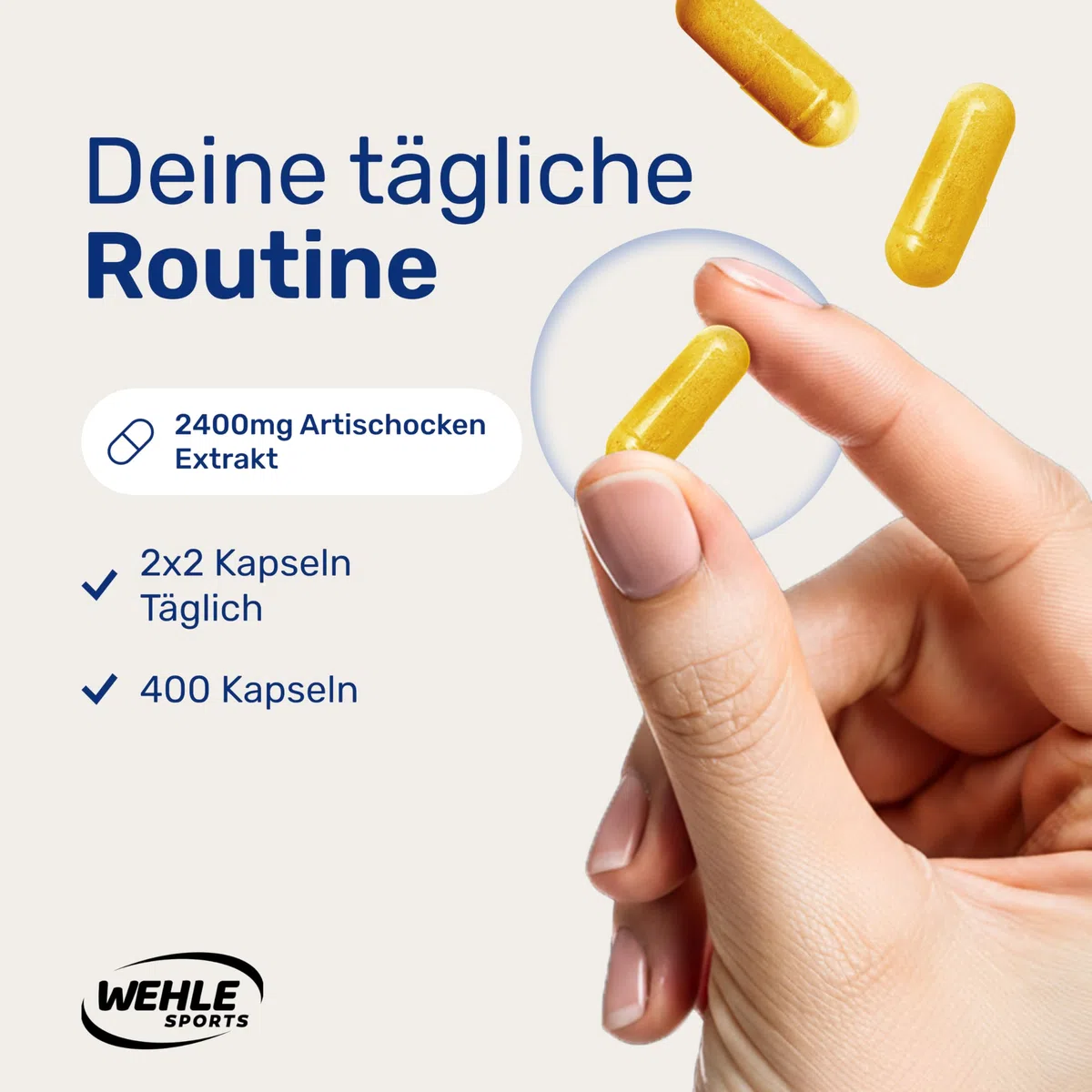 Artischockenextrakt Hochdosiert - 400 Kapseln - 2.400 mg pro Tagesdosis davon 60mg Cynarin - Artischocken Extrakt hochdosiert, Artischocke - Vegan und produziert in Deutschland