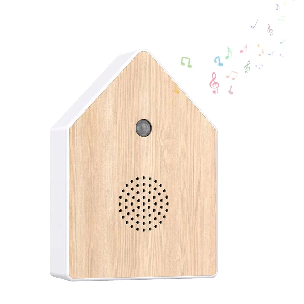 Vogelgezwitscher Box, Vogelgezwitscher Box Bewegungsmelder mit Wandhalterung, Naturgeräusche Box Vogelgezwitscher, für Gäste WC Bad Spa und Entspannung, B