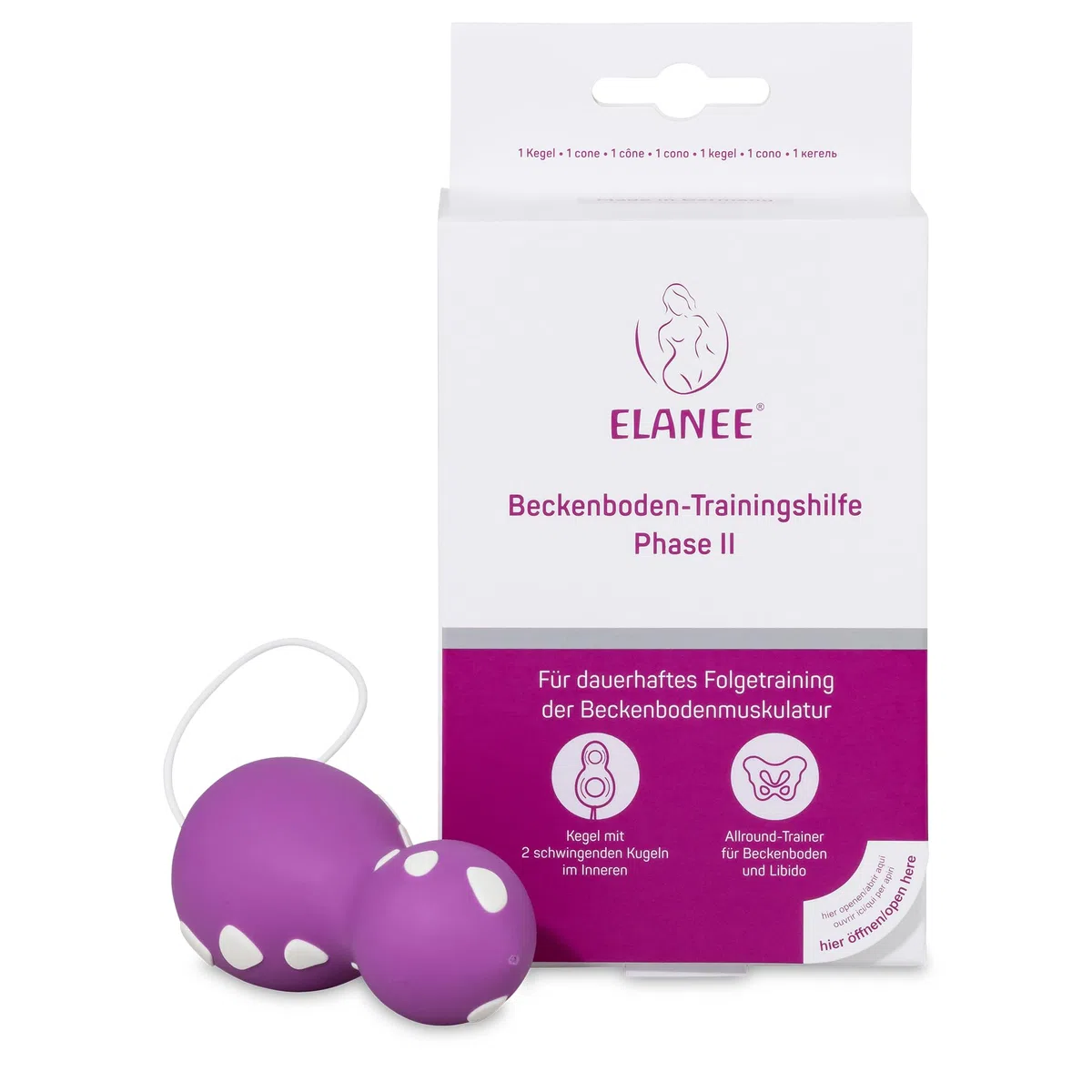 ELANEE Beckenboden-Trainingshilfe Phase II zum dauerhaften Beckenbodentraining durch passive Stimulation der Beckenbodenmuskulatur (705-00), 1 Stück (1er Pack)