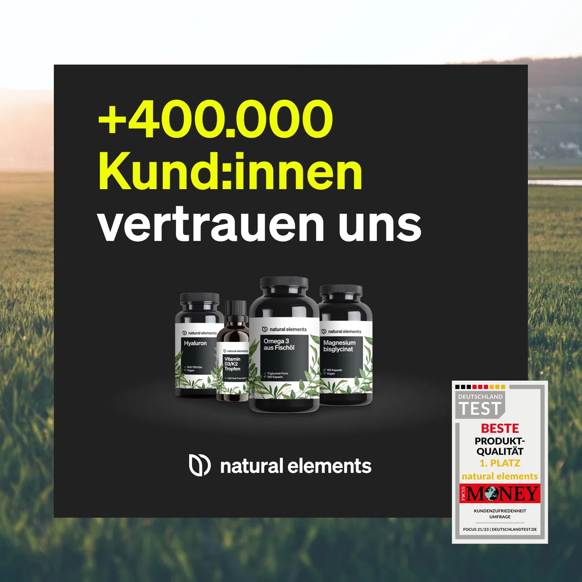 natural elements Bio Gerstengras – 1500mg je Tagesdosis – aus deutschem Anbau – 180 Kapseln – vegan, hochdosiert, ohne unnötige Zusätze – in Deutschland produziert & laborgeprüft