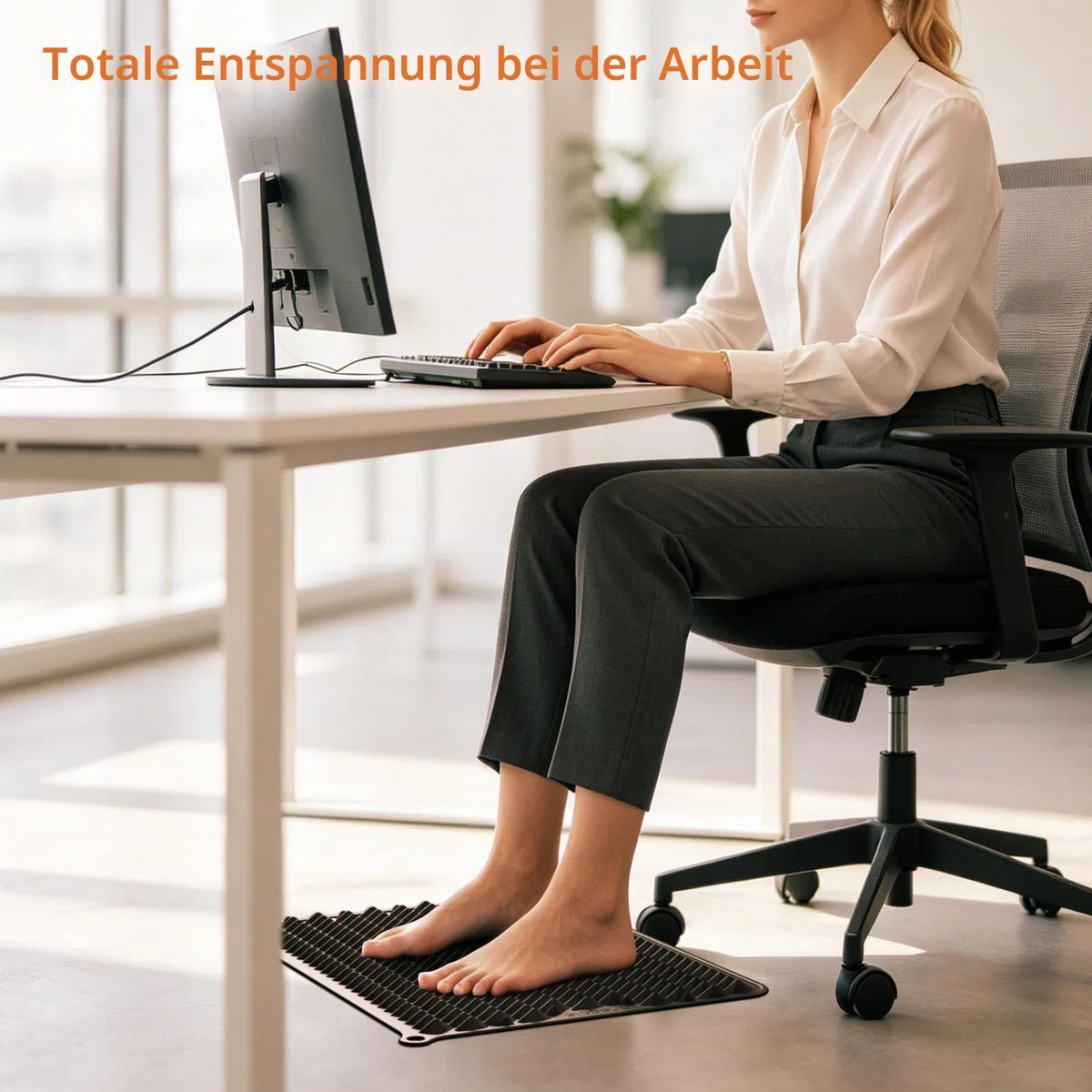 Akupressur-Matte für die Fußmassage, Silikon-Fußreflexzonenmatte, Tragbare Fußmatte zur Linderung von Plantarfasziitis und Muskelentspannung