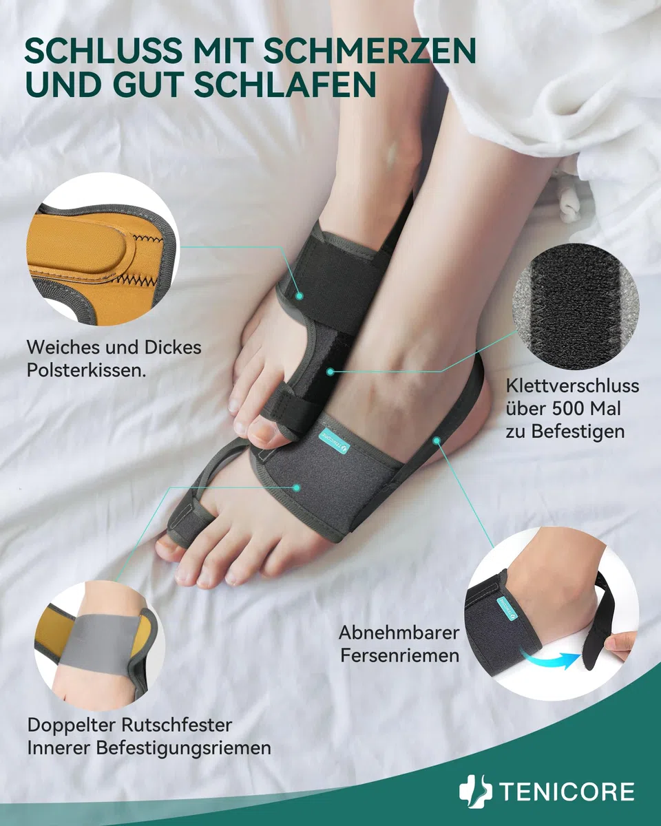 Verbessert Hallux Valgus Korrektur Mit 2 Winkeleisen Verdickt Silikonpad Zehenspreizer Zehenschutz 1 Paar Hallux Valgus Schiene Socken Bandage Damen und Herren