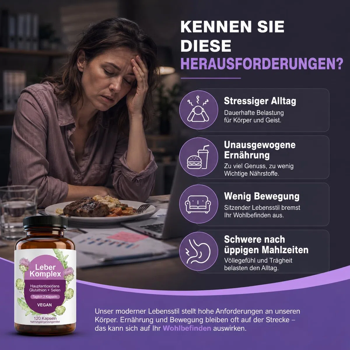 Leber Komplex, Mariendistel Kapseln, Artischocke, Löwenzahn, Kurkuma, Glutathion & Cholin, Vegan