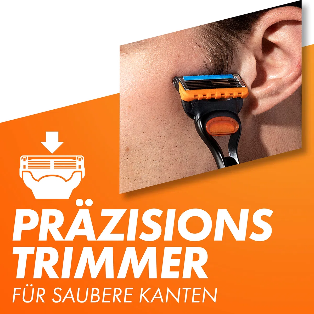 Gillette Fusion 5 Nassrasierer Herren, Geschenkset + 1 Ersatzklinge + Fusion Ultra Sensitive Rasiergel 200 ml, Geschenk für Männer