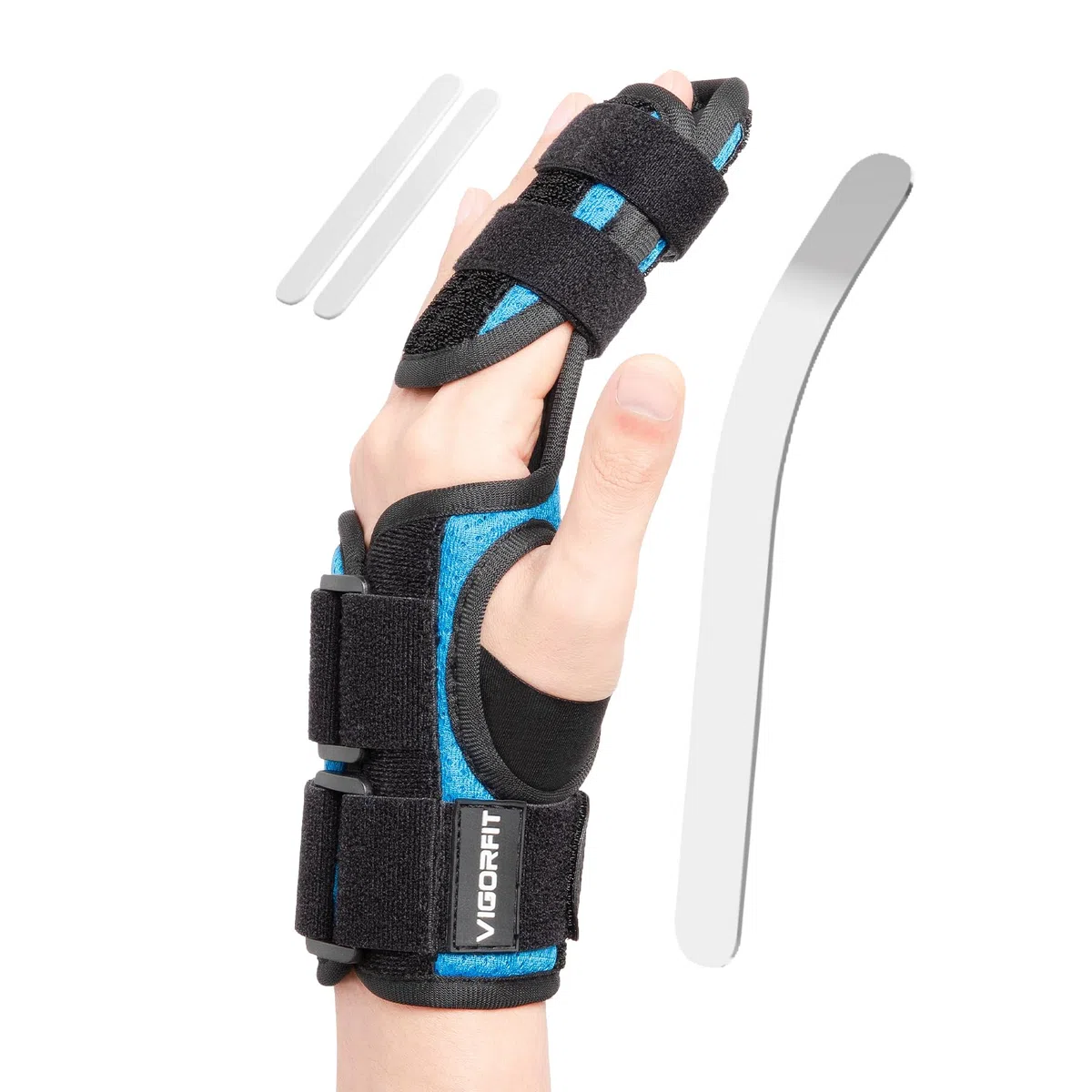 Finger-Schiene Für Schnappfinger, Gebrochene Finger Und Gelenkverstauchungen - Doppelte Fingerstütze Für Zeige-, Mittel- Und Ringfinger, Unisex-Größen, Linke Hand, S