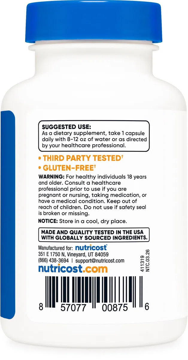 Nutricost CDP Choline (Citicoline) 300mg, 60 Veggie Capsules - Non-GMO, Vegan Friendly, Gluten Free