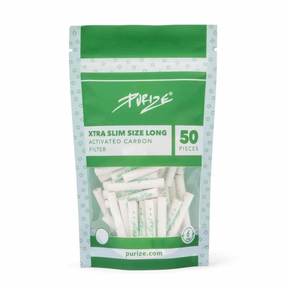 50-250 PURIZE XTRA Slim Size Long 6mm Aktivkohlefilter Joint Filter (2x50)