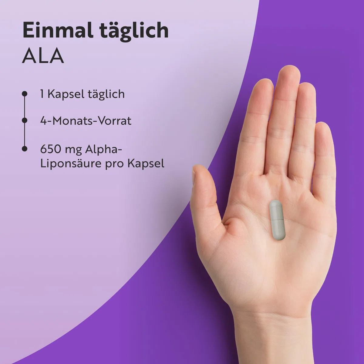 Nutravita Alpha Liponsäure 650 mg - 120 ALA Kapseln - 4-Monatsvorrat - Vegan Alpha Liponsäure Kapseln Hochdosiert Ohne synthetische Bindemittel oder Füllstoffe - Hergestellt im Vereinigten Königreich