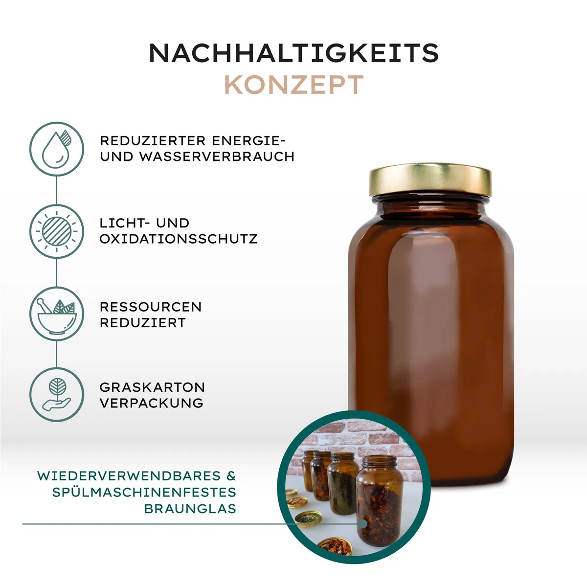 Bio Triphala - 180 Kapseln hochdosiert / 1500 mg Triphala Pulver pro Tagesdosis/Hochwertige Ayurveda Nahrungsergänzung/Vegan, Zertifiziert & Nachhaltig im Glas