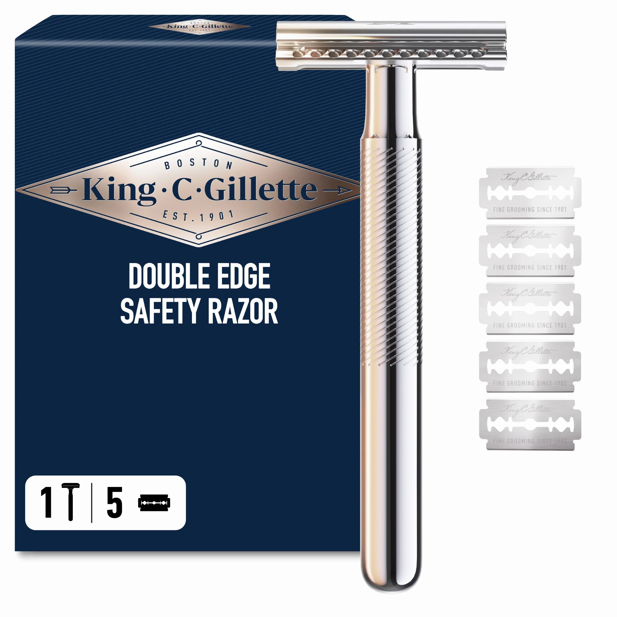 King C. Gillette Herren-Rasierer, 5 Klingen