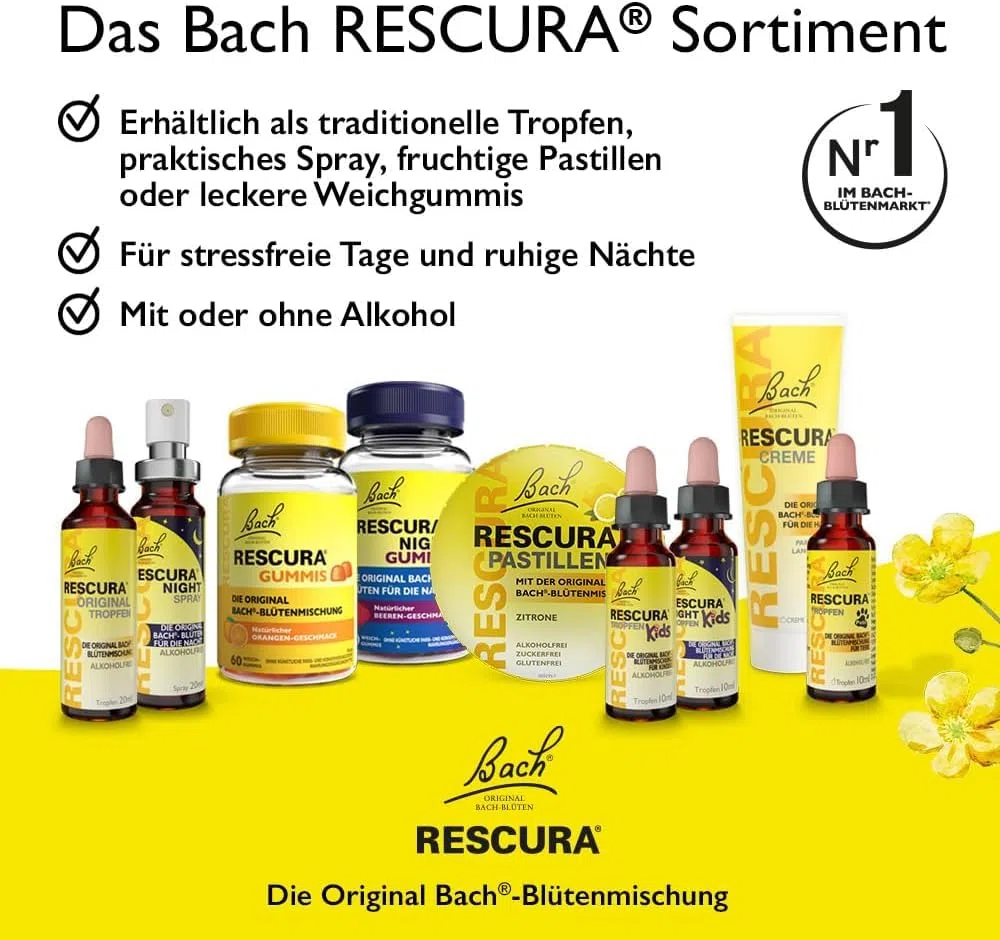Bach RESCURA Bachblüten Creme I 150 ml I Bachblütencreme für empfindliche Haut I ehemals Rescue das Original