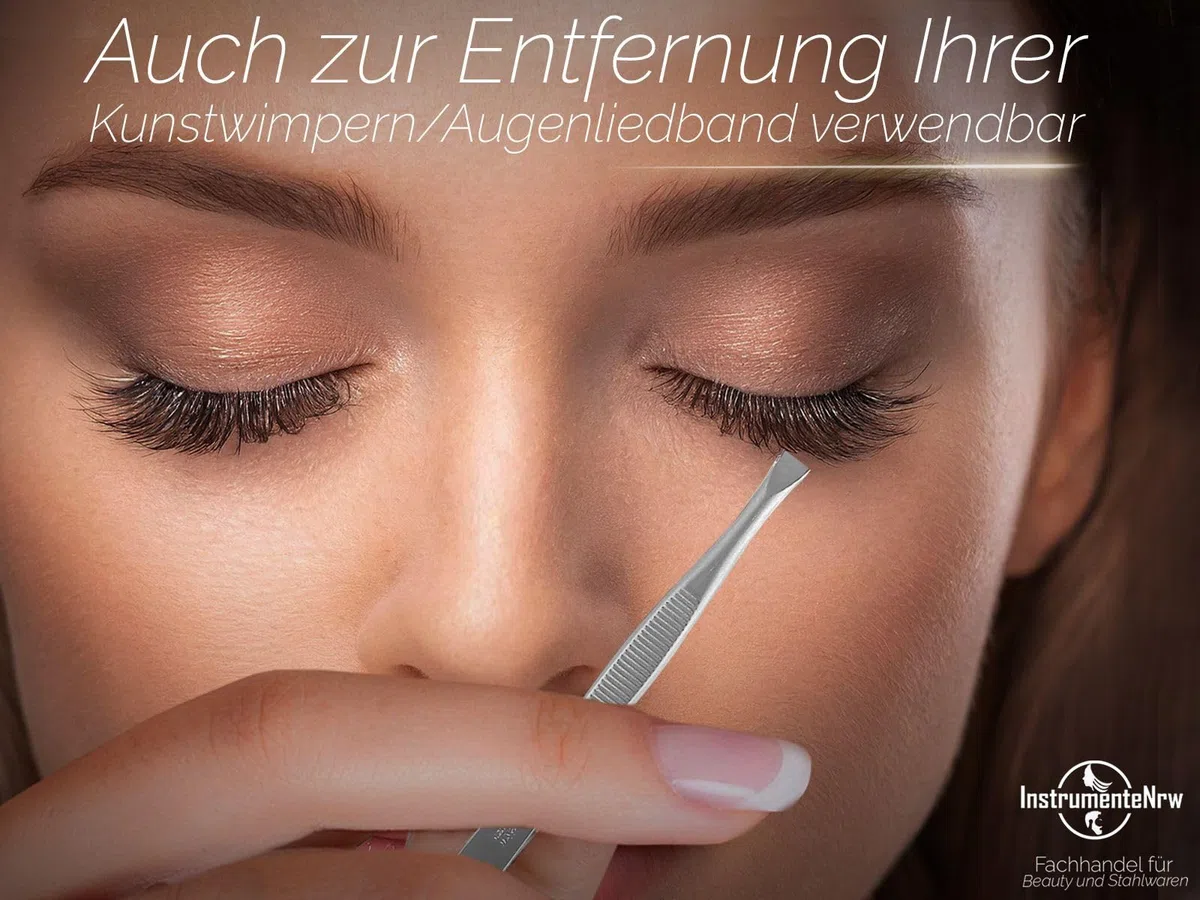 Solingen Profi Pinzetten Set Haar Zupfpinzetten 3-Teilig Spitz Gerade Schräg Präzise Made in Germany Solinger Augenbrauenpinzette aus rostfreiem Edelstahl