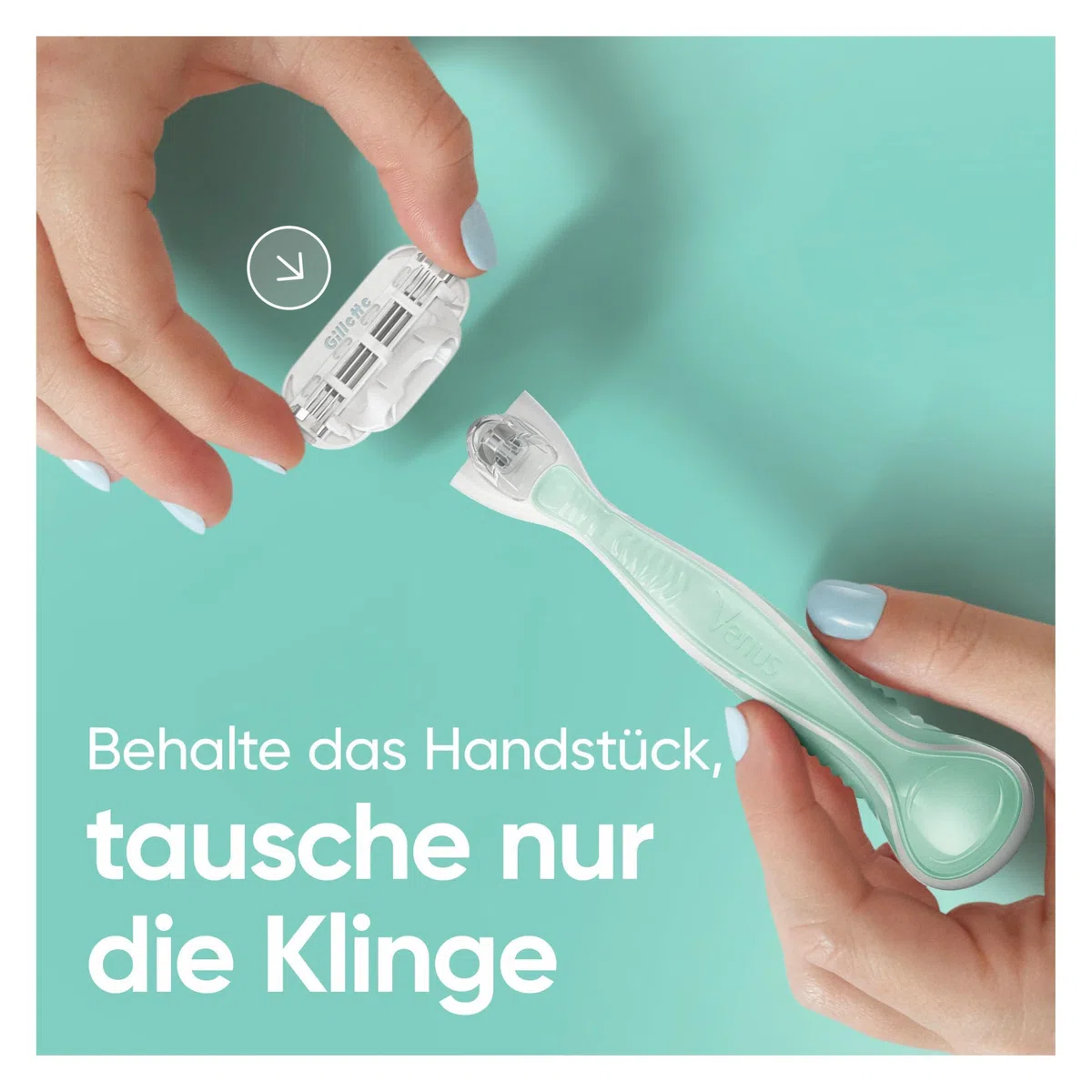 Gillette Venus Smooth Sensitive Rasierklingen Damen, 8 Original Ersatzklingen für Damenrasierer mit 3 Klingen Für Eine Gründliche Rasur