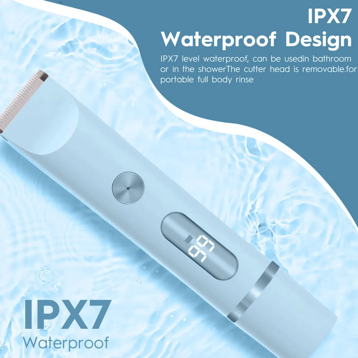 Rasierer Damen, Doppelkopf Kabelloser Damentrimmer, Haartrimmer für Frauen, Körpertrimmer Intimrasierer Bikini-Trimme, IPX7 Wasserdicht Nass/Trocken,Haarentfernung schnell und einfach(Blue)