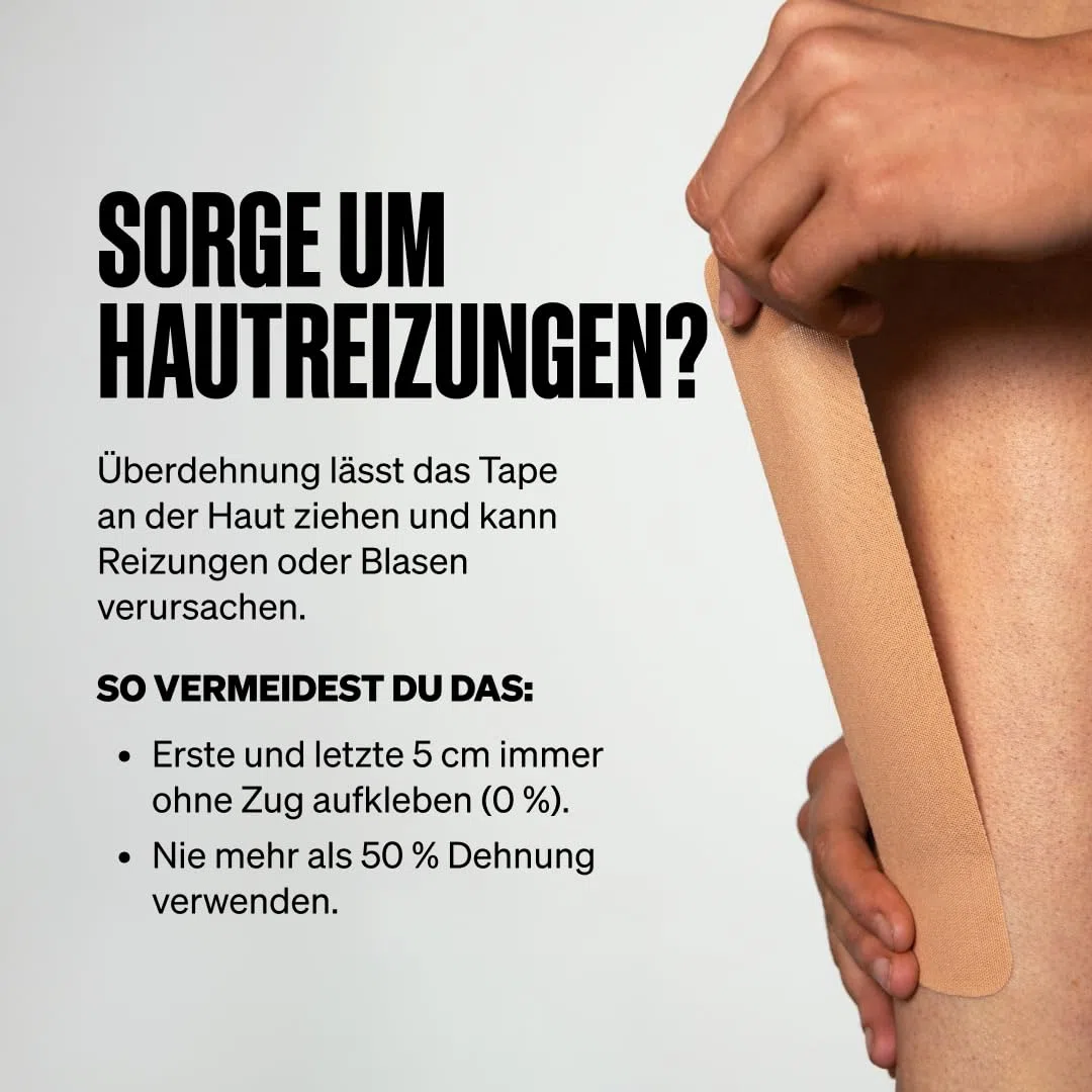 SPORTTAPE Kinesiologie Tape Gentle 10 cm x 5 m Hautfarben – extra breit für empfindliche Haut, hypoallergen & latexfrei – Physio Tape für Rücken, Brust, FTM & Muskelunterstützung, wasserfest