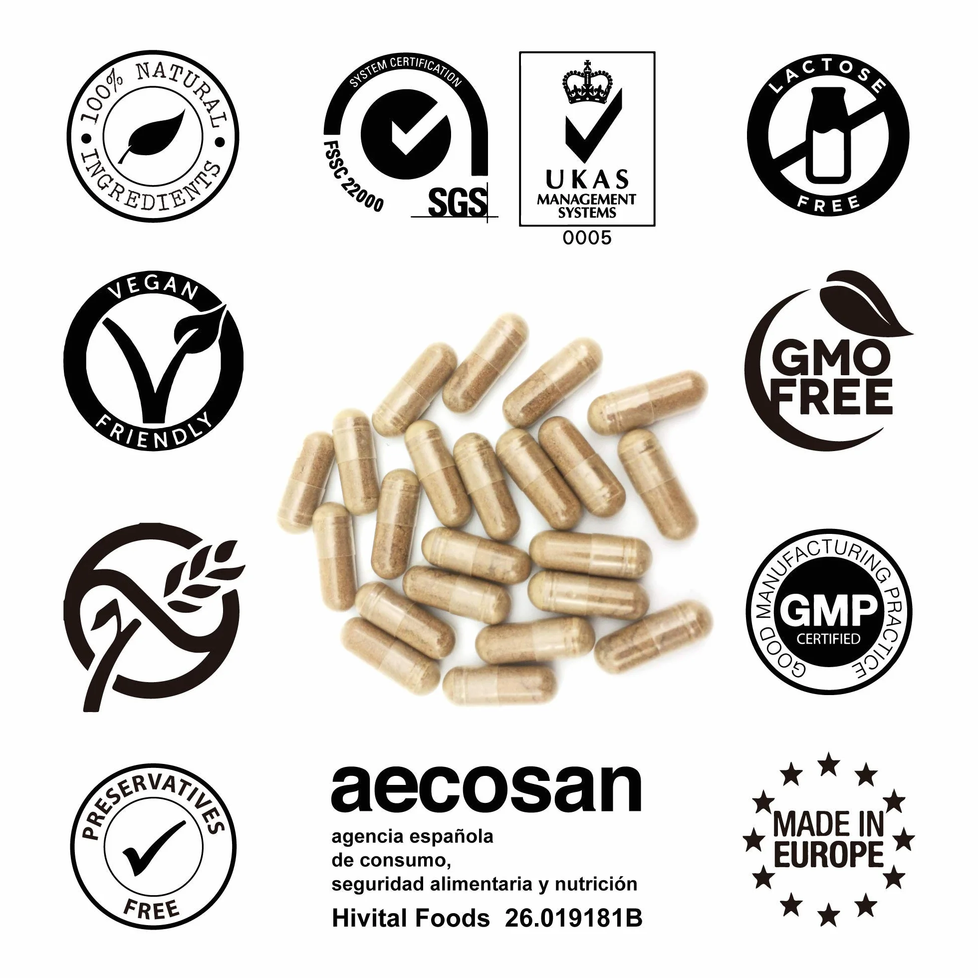 Astaxanthin 8 mg. 180 vegane Kapseln für eine 6-monatige Kur. Hergestellt aus 160 mg der natürlichen Alge Haematococcus Pluvialis mit 5% Astaxanthin, liefert also 8 mg reines Astaxanthin. Von Hivital