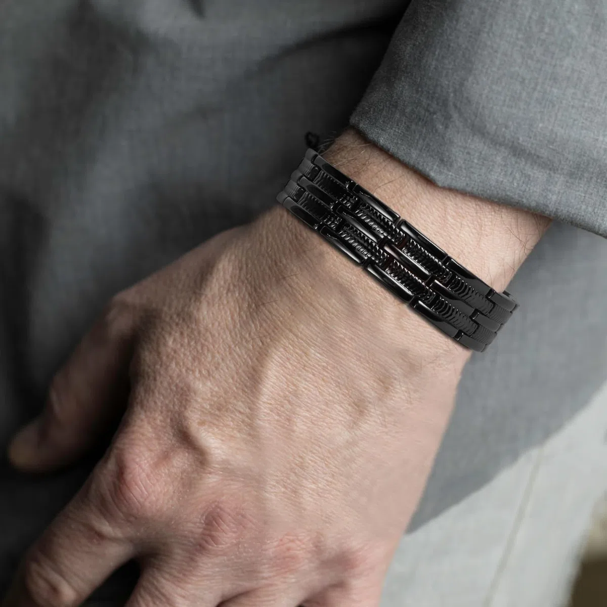 BioMag Kupfer-Magnetarmband für Männer für Arthritis-Schmerzlinderungs-Therapie-Armbänder Massives reines Kupfer-Manschettenarmband, verstellbare Größe mit Geschenkbox