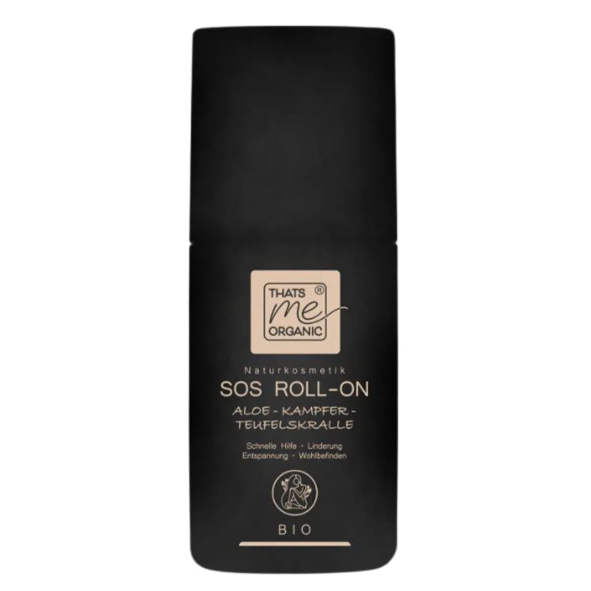 Thats me organic BIO-SOS-ROLL-ON Aloe 50ml – Naturkosmetik mit Arnika, Teufelskralle, Menthol – wärmend und kühlend bei Muskelverspannungen, Insektenstichen, Sonnenbrand, Schmerzen und Allergien